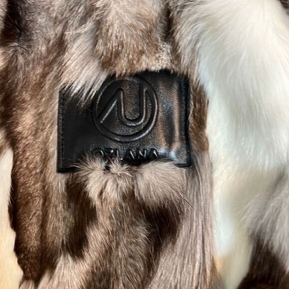 NWOT Ozlana Black+Classic Silver Fox Fur Parka - Picture 11 of 16